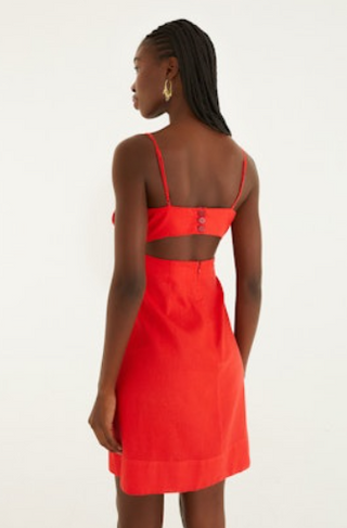 Red Flower Mini Dress