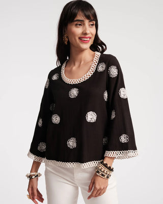 Fiona Top Scribble Embroidery Cotton