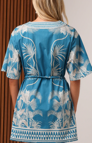 Taylor Shift Dress in Indigo Oasis