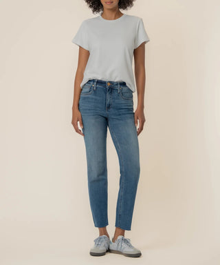 Rachael High Rise Fab Mom Jean-Raw Hem