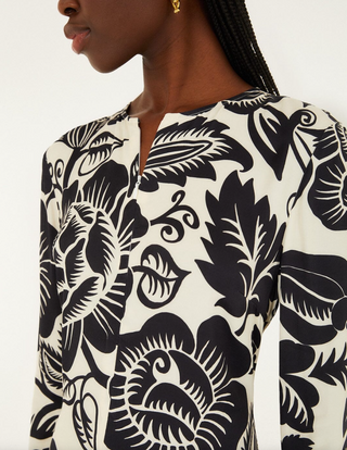 Cashews & Birds Winter White Maxi