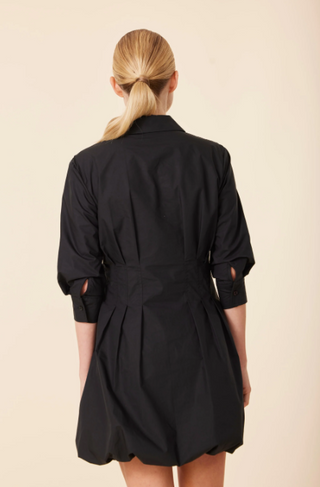 Poplin 3/4 Sleeve Bubble Dress