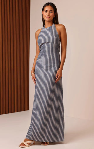 Women's Helena Maxi Dress | Color: Shoreline Stripe | Size: Small by Shore Women's Helena Maxi Dress | Color: Shoreline Stripe | Size: Small by Shore