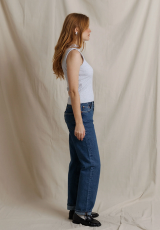 Violet-Mockneck Tank