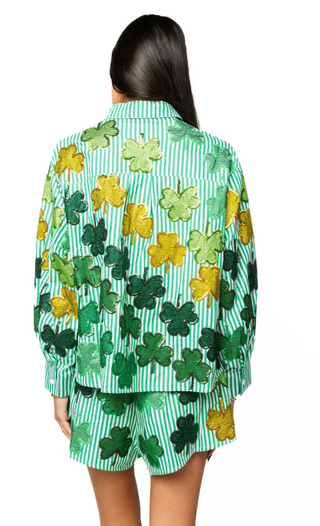 Rhinestone Shamrock Short