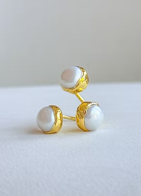 Triple Pearl Ring