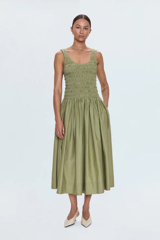 Alessia Smocked Drop Waist Dress