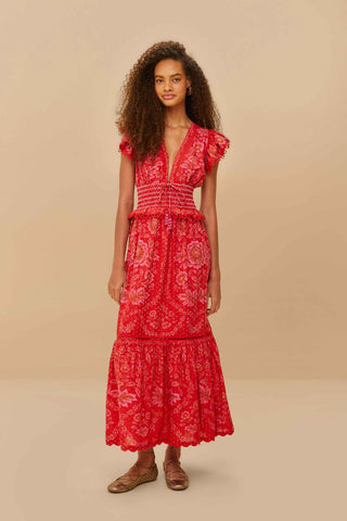 Olivia Red Maxi Dress