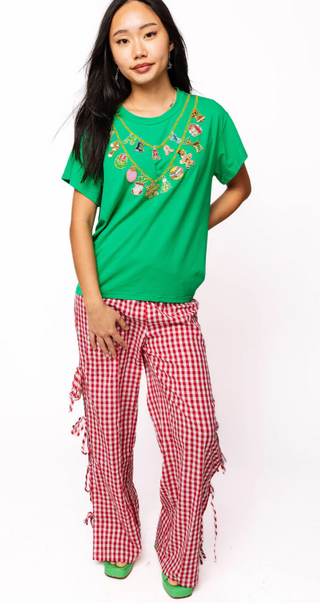 Bright Green Christmas Necklace