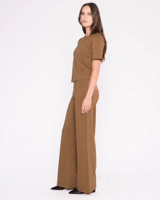Ponte Knit Short Sleeve Top Extended