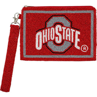 Ohio State Beaded Wristlet