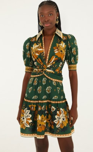 Ayla Green Mini Dress