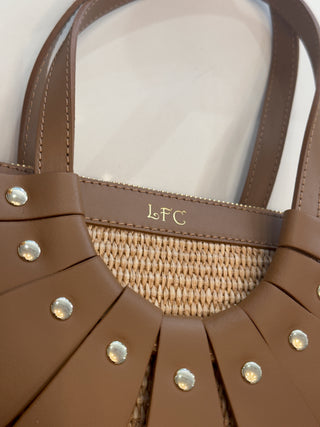 Crescent Raffia Medium Handbag