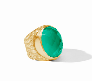 Verona Stmt Ring Emerald Green 8