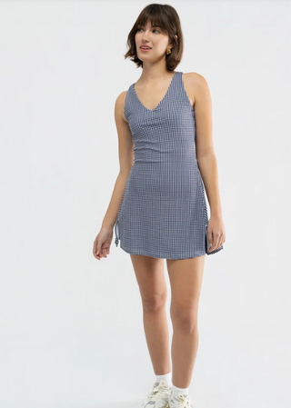 Campbell Dress-Navy Gingham