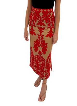 Dillon Skirt Red/Khaki