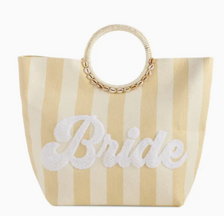 "Bride" Stripe Tote