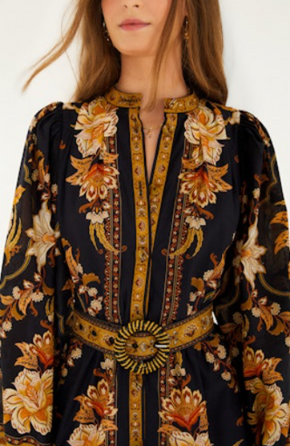 Majestic Garden Black Mini Dress