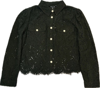 Lace Pearl Button Top