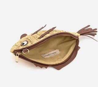 Marine Muse Raffia Fish Bag
