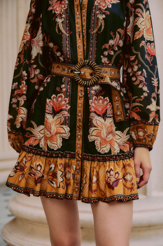 Majestic Garden Black Mini Dress