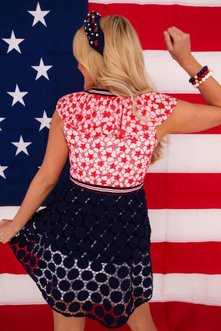 American Beauty Eyelet Dress