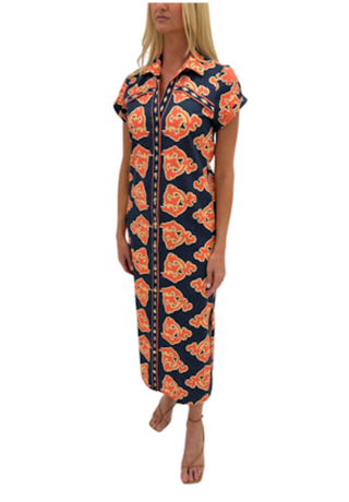 Iva Midi Navy/Coral