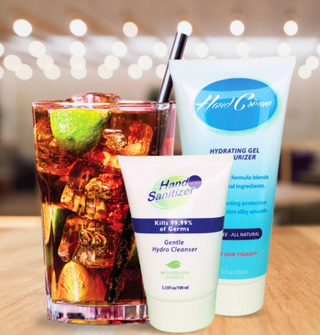 Hand Creme & Sanitizer Flask Combo Pack
